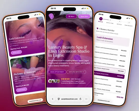 Purple Beautician – Spa & Beauty Booking Platform